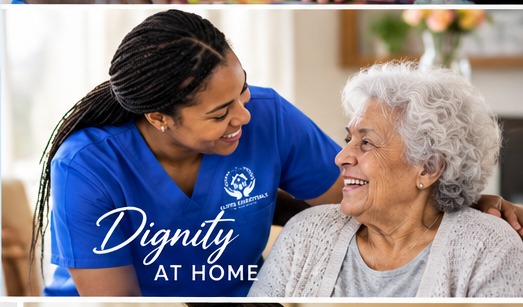 Caregiver supporting daily living with dignity